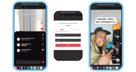 TikTok Web Clone